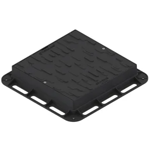 Capac PP Urban negru patrat necarosabil 500x500 PL.330x330 Hext.80 cu inchizator A15 (35485-20) Vodaland