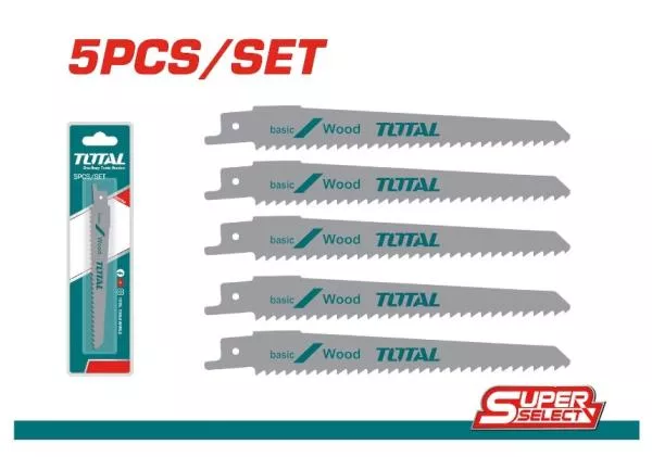 [TRSB611D]  Set lame fierastrau sabie pentru lemn 150m 6TPI - 5 buc Total 