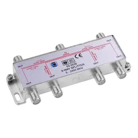 Splitter 6 cai power pass 5-2450Mhz
