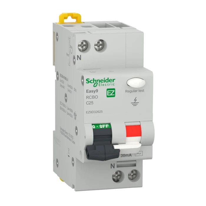 Siguranta automata modulara diferentiala Electric Easy 9 EZ9D32625, 4.5kA, 1P+N, 25A, 30mA, curba C  Schneider