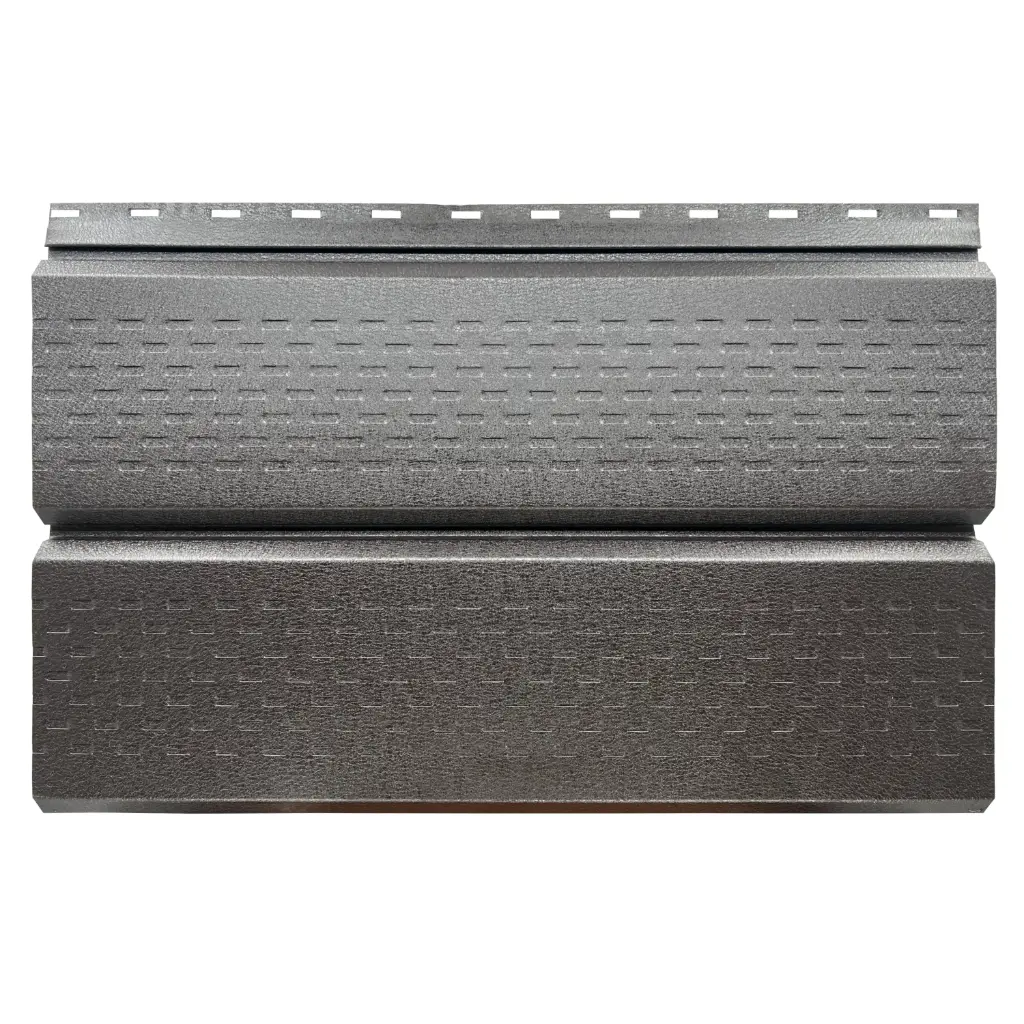 Lambriu metalic perforat maro espresso RAL8019 Saturn 2500x260x0.45mm, Tps 