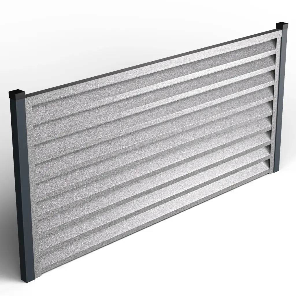 Panou gard tip jaluzea Atlas, tabla prevopsita otel zincat, galvanum- fata/spate, 2000x2045x0.5mm Tps     
