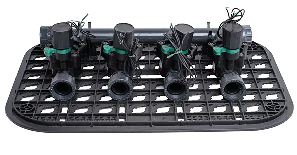 Kit 4 electrovalve cu racord olandez, colector si grila cutie electrovalva Rain