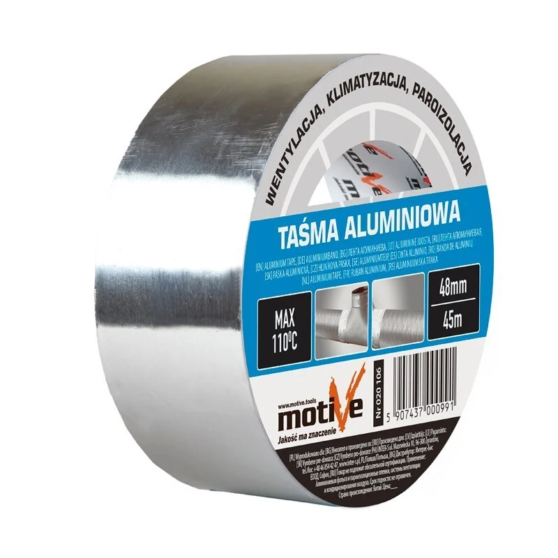 Banda adeziva din aluminiu 110grade 48mmx45m Motive
