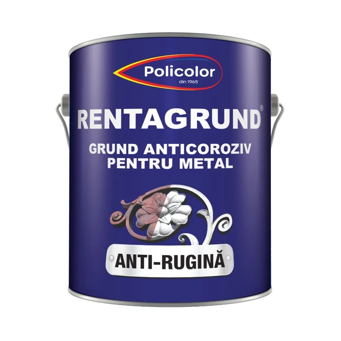 [30411] Grund pentru metal Rentagrund 5008, interior/exterior, rosu oxid, 4l Policolor 