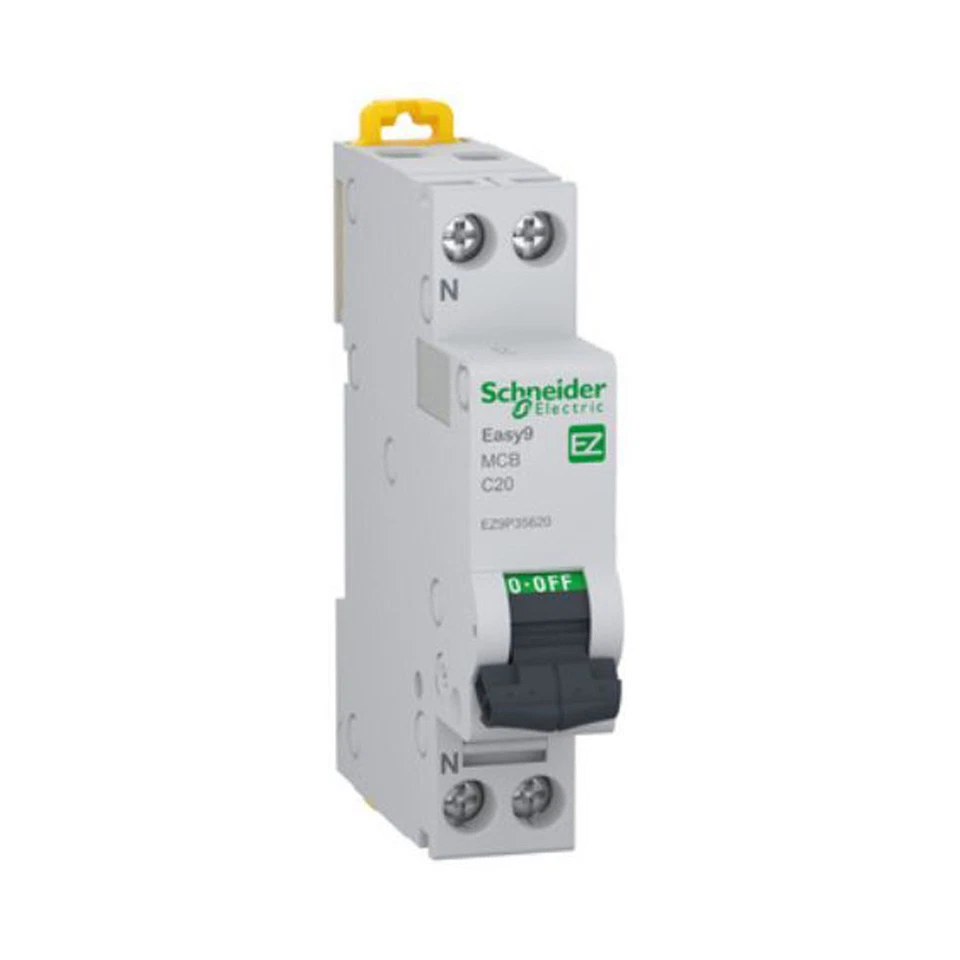 Întrerupător automat Easy9 20A 1P+N curba C 6kA – EZ9P35620 Schenider