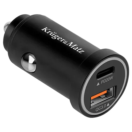 Incarcator auto USB-A/tip C QC PD 38W Kruger&Matz