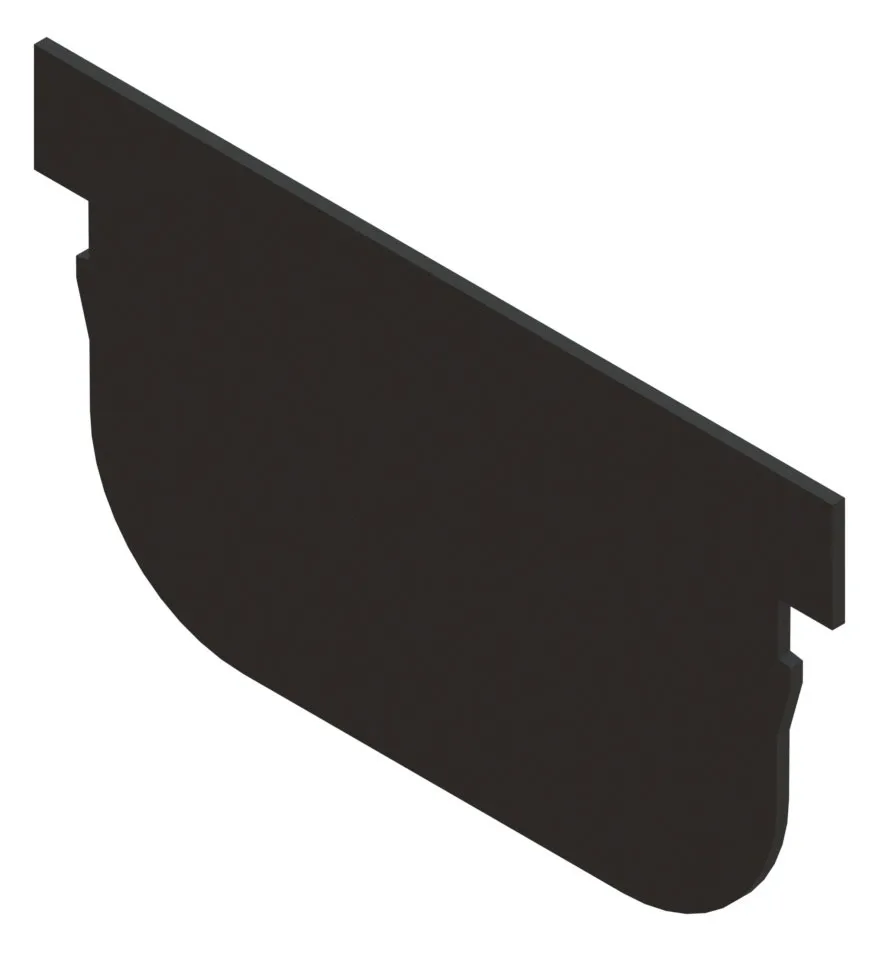 [6821/2] Placa capat PP EASY 2 pt rigola LN100 Hext.70 (capat camin-universala) (6821/2) Vodaland