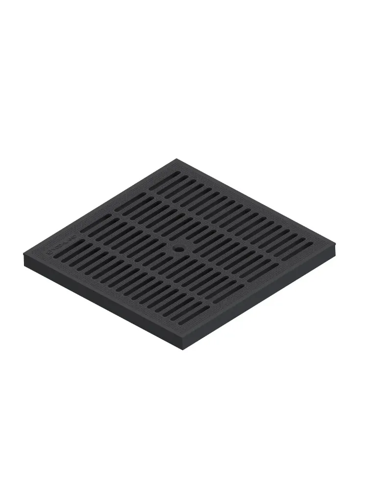 [3380-N] Gratar PP BASE negru in fante pentru camin patrat A15 300x300 (3380-N) Vodaland