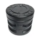 Camin HDPE, triplustrat D.560 H.500 negru cu capac Qplast