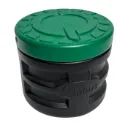 Camin HDPE, triplustrat D.560 H.500 negru cu capac verde Qplast