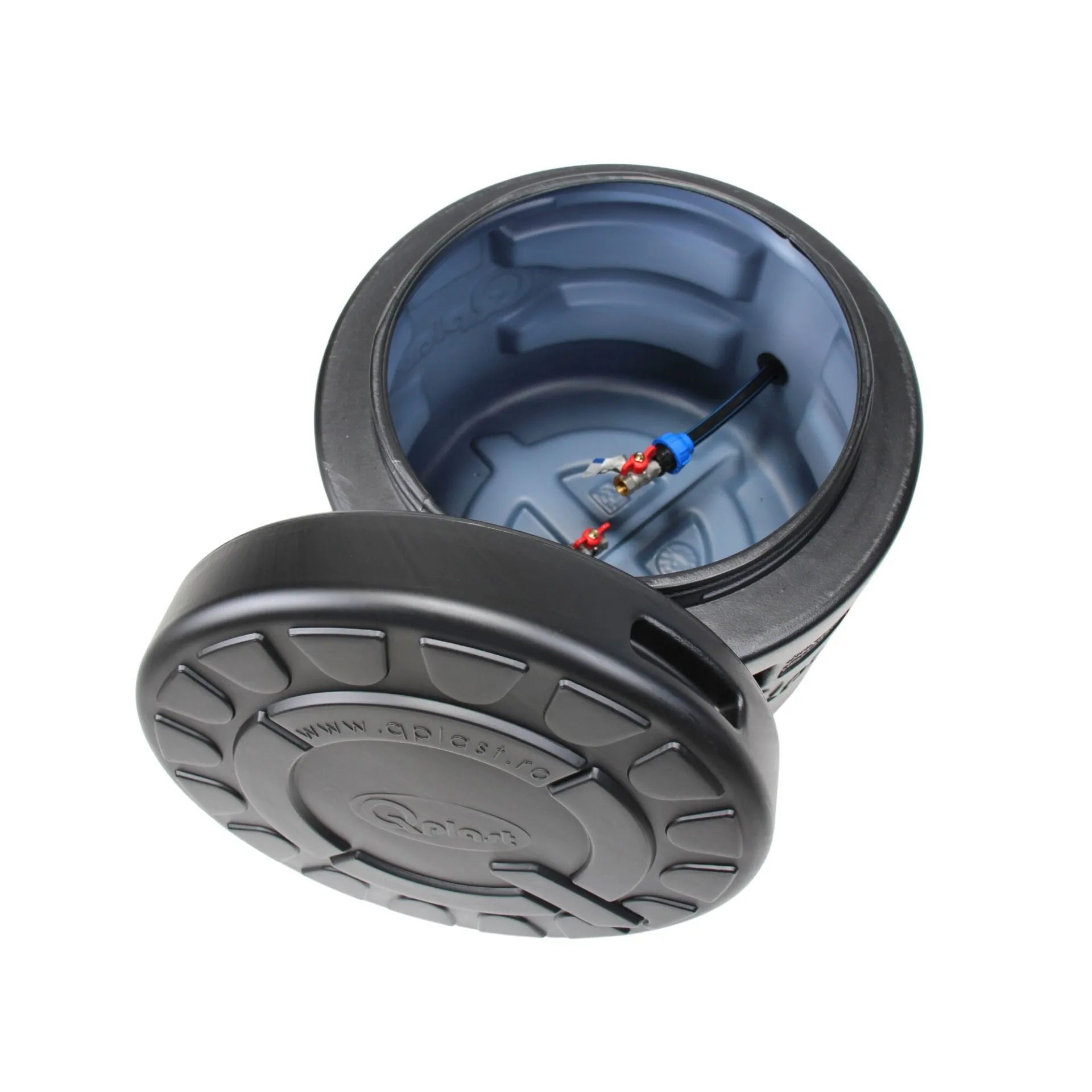 Camin apometru HDPE, termoizolat D.560 H.900 cu capac si instalatie 3/4 Qplast