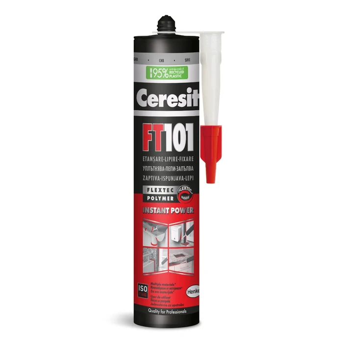 Adeziv etansant FT 101, impermeabil, gri, 280 ml Ceresit