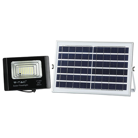 Reflector ler 12W 6000K cu incarcare solara V-tac