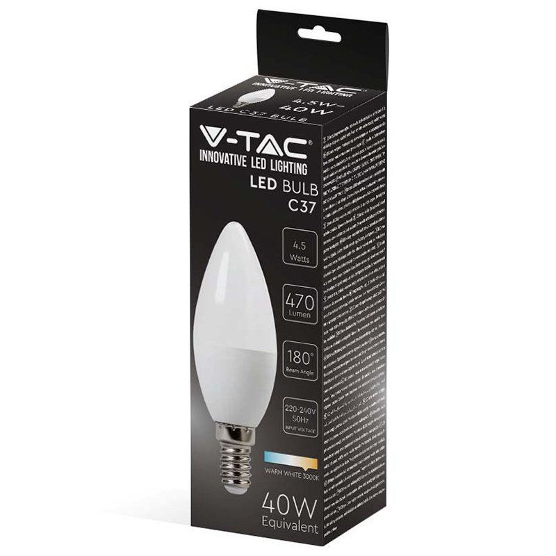 BEC LED E14 4.5W 4500K ALB NEUTRU V-tac