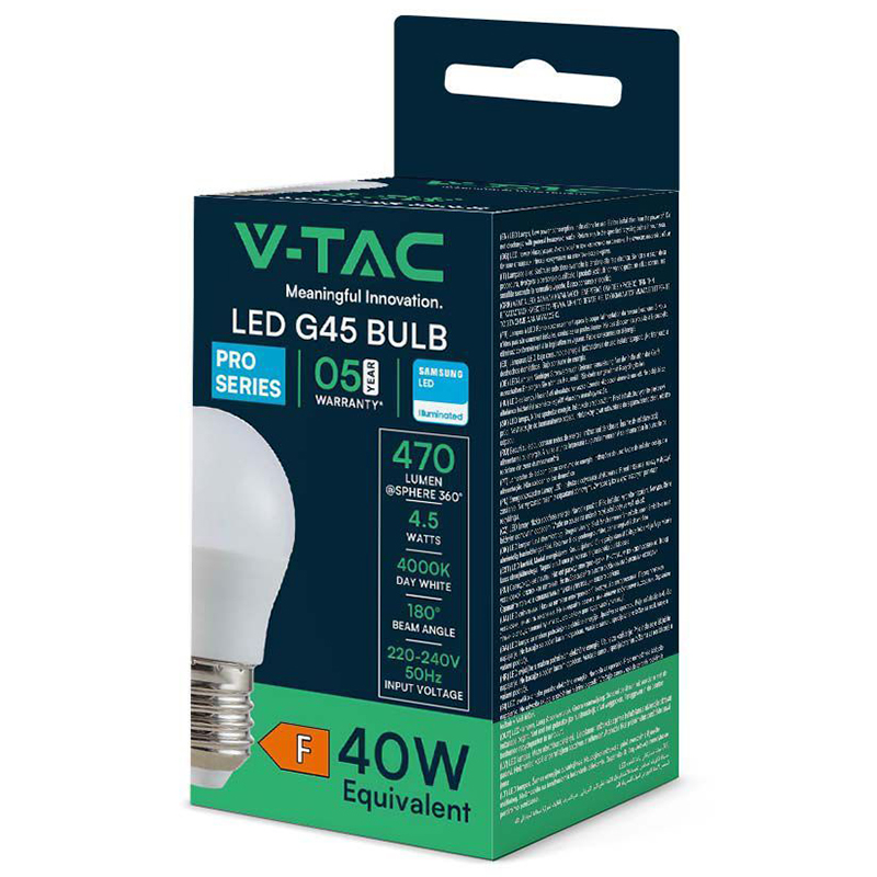 [sku-21175] BEC LED G45 E27 4.5W 4000K ALB NEUTRU, CIP SAMSUNG Samsung