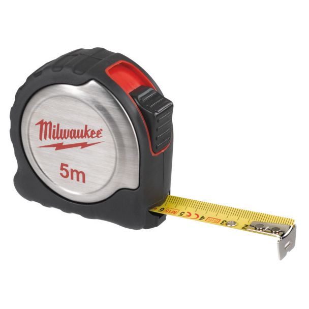 Ruleta Milwaukee 4932451638, 5 m x 19 mm, seria Compact, sistem metric, clasa II, vrac