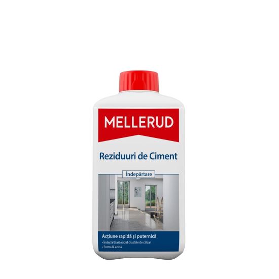 [760040] Soluție pentru îndepărtarea urmelor și petelor de ciment, 1l Mellerud