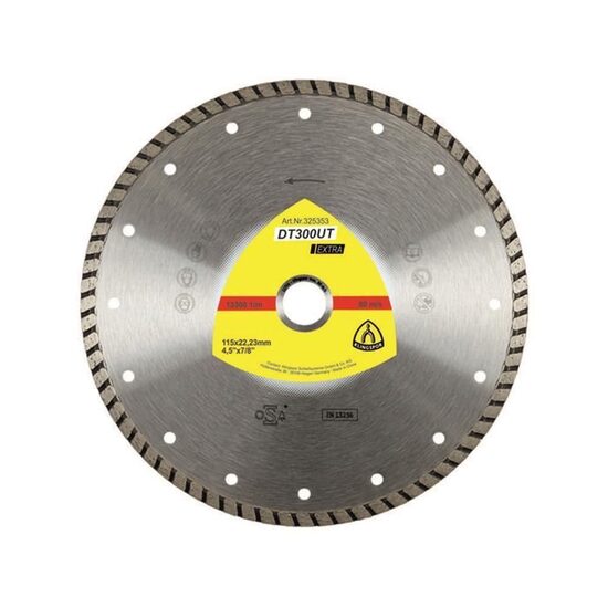 Disc de tăiere diamantat DT 300 UT Extra, pentru materiale de construcții, 115mmx1,9mm Klingspor