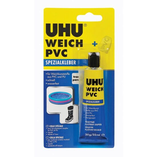 Adeziv pentru PVC flexibil, cauciuc, vinil, Weich PVC, 30g Uhu