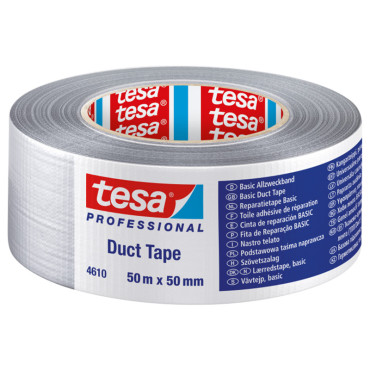 [T-04610-00] Banda adeziva reparare 50mm/50m - argintiu Tesa