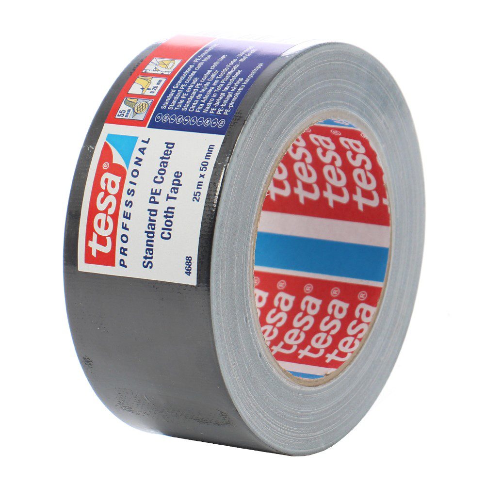 Banda adeziva reparare polietilena 50mm/25m negru Tesa