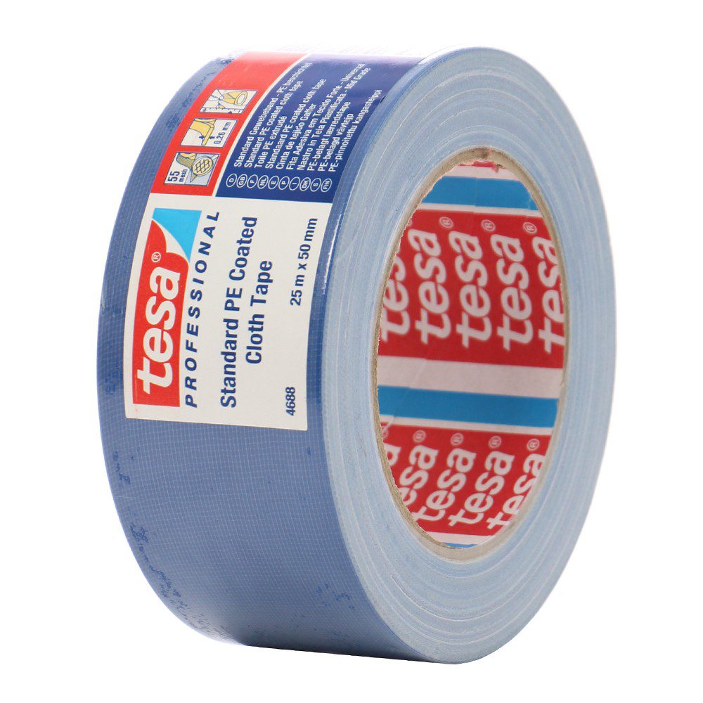 Banda adeziva reparare polietilena 50mm/25m albastru Tesa