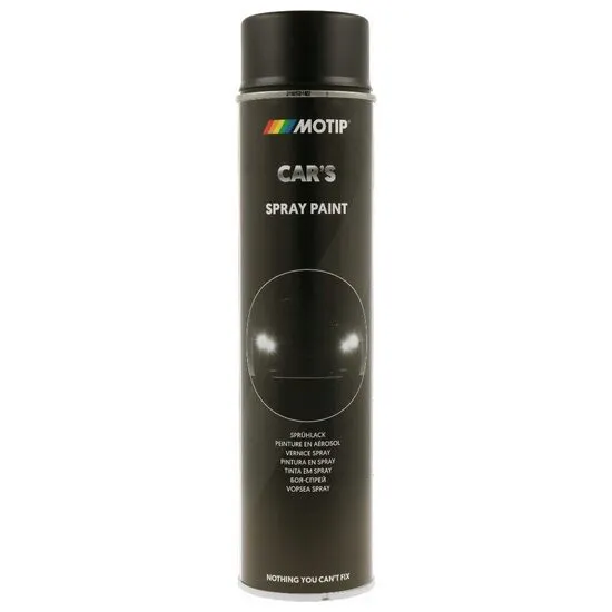 Vopsea spray auto Car's, acrilica, negru mat, 600ml Motip