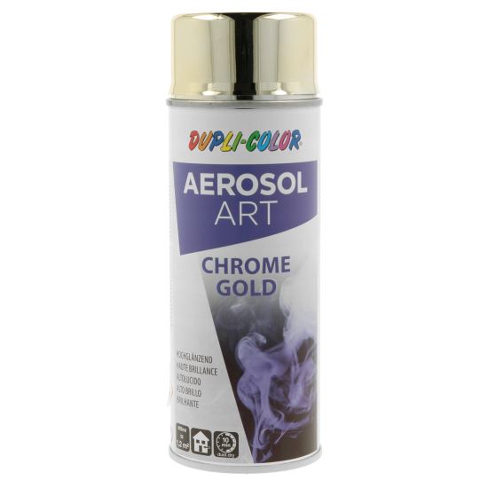 Vopsea spray decorativă Aerosol Art Chrome Gold, crom auriu, 400ml Dupli Color