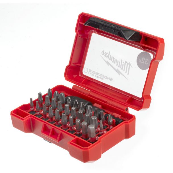 Set biti pentru insurubat Shockwave Impact Duty Milwaukee 4932464240, hex 1/4", 32 buc