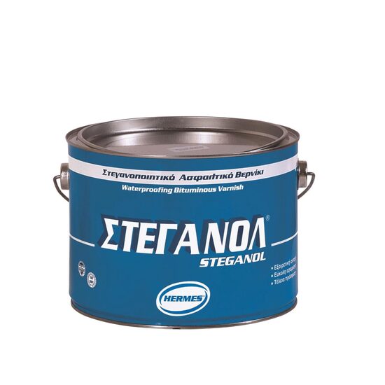 Lac asfaltic hidroizolant pe bază de bitum și solvenți Steganol, 5l Hermes
