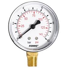 Manometru radial 10 BAR 1/4" M6310R Ferro