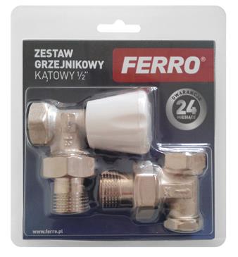 [3861] Set robinet radiator + detentor coltar 1/2" zgb02 Ferro