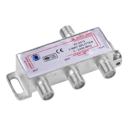 Splitter 3 cai power pass 5-2450Mhz