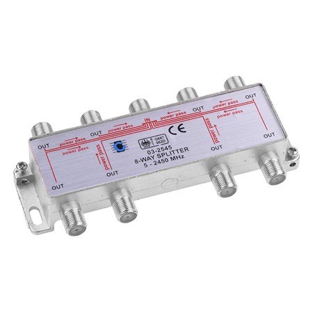 Splitter 8 cai power pass 5-2450Mhz