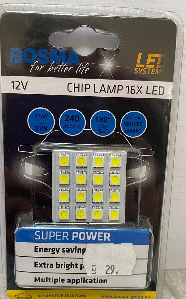BOSMA 16xLED PLAFON UNIVERSAL12V-3390-WHITE BLISTER