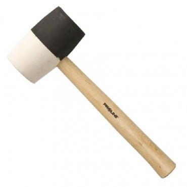 [12024] Ciocan cauciuc bicolor cu maner lemn  58mm / 580g Proline