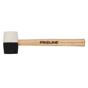 Ciocan cauciuc bicolor cu maner lemn  63mm/ 780g Proline