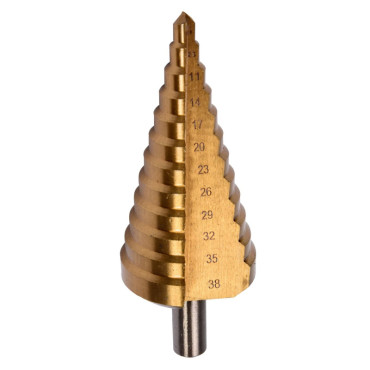 Burghiu metal HSS-TI conic in trepte 6-38mm Proline