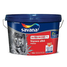 Vopsea ultra-lavabila interior, Ultra Rezist, alba, 8.5l Savana