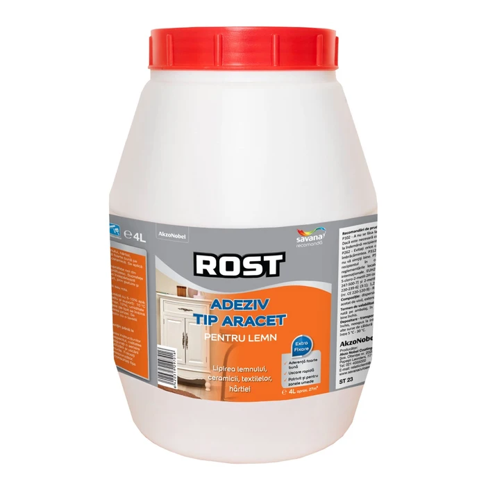 Aracet pentru lemn, interior / exterior, alb, 4l Rost