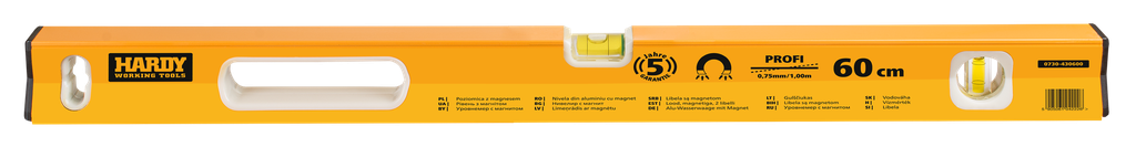 [0730-431200] Nivela din aluminiu cu magnet 120cm Hardex