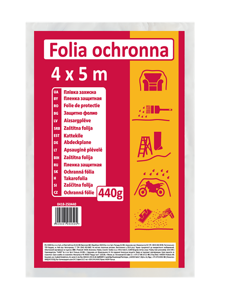 Folie de protectie 440g lpde reciclat 4 x 5m Hardex