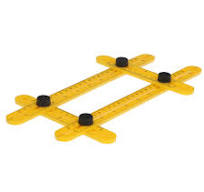 Rigla 4 segmente pentru trasare si contur din plastic 250mm Faster Tools