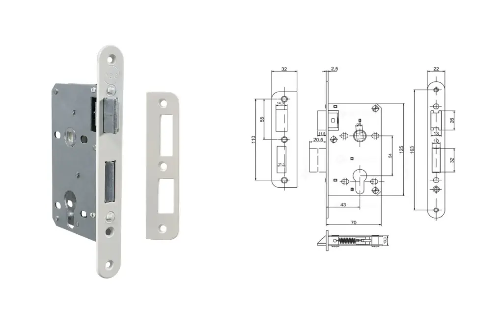 Broasca Ingropata pentru Cilindru 54 x 43 mm, Alb, Nereversibila, Blister, Yale