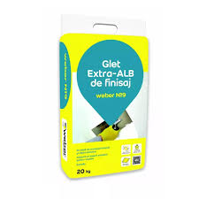 Glet de finisaj, extra-alb N19, sac PE 20kg 54saci/pal Weber