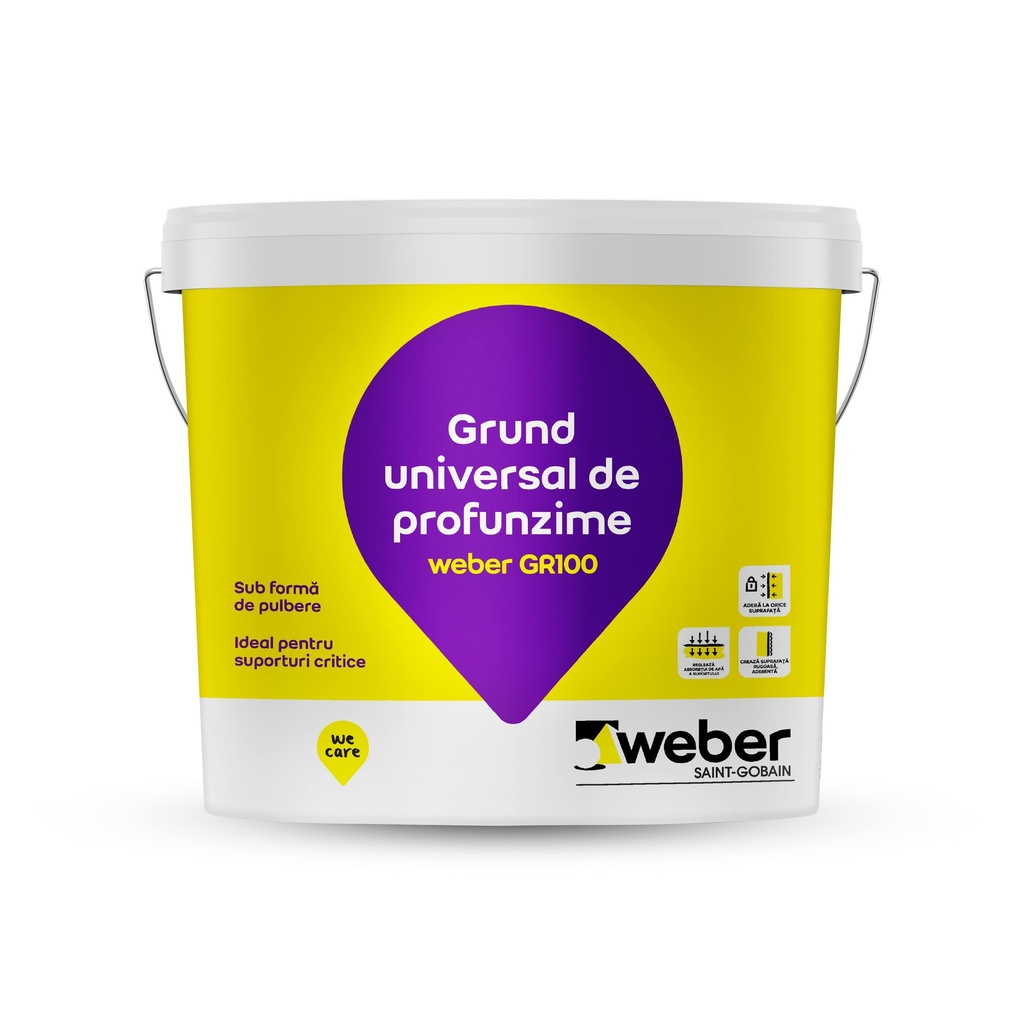 Grund universal pentru pregătirea suprafeței suport GR100, găleată 5kg Weber