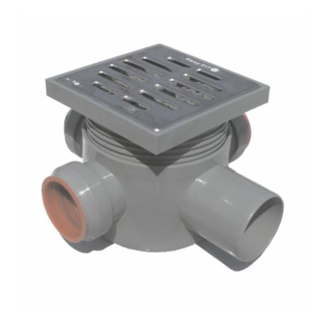 [71831] Sifon pardoseala 3IN D. 40-1OUT D. 50 H80 prelungitor si gratar inox ValEasy Valrom