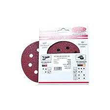 Set 5 bucati discuri velcro, SV115x8 HENR granulatie 40 suport hartie pentru slefuire, finisare lemn si metal in mediu uscat Carbochim