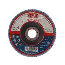Disc lamelar frontal, pentru otel /inox, Carbochim SFI 125x22mm, granulatie 40